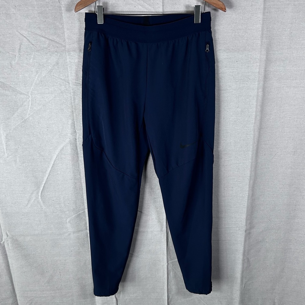 Nike Mens Standard Fit Training Pants Navy Blue Tapered Joggers Size S